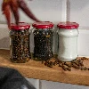 300ml twist off jar Ø66 - 6 pcs. - 4 ['jars', ' small jars', ' jar', ' glass jar', ' glass jars', ' jars for preserves', ' canning jars', ' jars for spices', ' jam jar', ' jar for jam', ' honey jar', ' jar for honey', ' preserving jars', ' vegetable salad jars', ' compote jars', ' marinated mushroom jars']