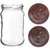 300ml twist off jar with coloured lid Ø66 - 6 pcs. - 4 ['preserving jars', ' 300 ml jars', ' set of jars', ' jars with colourful caps', ' colourful caps', ' for compotes', ' for jams']