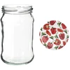 300ml twist off jar with coloured lid Ø66 - 6 pcs. - 11 ['preserving jars', ' 300 ml jars', ' set of jars', ' jars with colourful caps', ' colourful caps', ' for compotes', ' for jams']