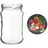 300ml twist off jar with coloured lid Ø66 - 6 pcs. - 12 ['preserving jars', ' 300 ml jars', ' set of jars', ' jars with colourful caps', ' colourful caps', ' for compotes', ' for jams']