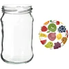 300ml twist off jar with coloured lid Ø66 - 6 pcs. - 13 ['preserving jars', ' 300 ml jars', ' set of jars', ' jars with colourful caps', ' colourful caps', ' for compotes', ' for jams']