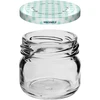 30ml twist off  glass jar with coloured lid , Ø43 - 10 pcs. - 3 ['jars', ' small jars', ' jar', ' glass jar', ' glass jars', ' jar with lid', ' jars for preserves', ' canning jars', ' jars for spices', ' jam jar', ' jar for jam', ' honey jar', ' jar for honey']