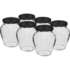 314 ml twist-off jar with black lids - 6 pcs  - 1 