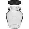 314 ml twist-off jar with black lids - 6 pcs - 3 