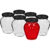 314 ml twist-off jar with black lids - 6 pcs - 2 