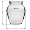 314 ml twist-off jar with black lids - 6 pcs - 6 