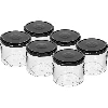 330 ml low jar with black Ø82/6 lid, 6 pcs  - 1 ['low jar', ' glass jar', ' 330 ml jar', ' twist-off lid', ' jam jar', ' storage container', ' homemade preserves', ' herring jar', ' salad jar', ' dessert jar']