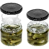 330 ml low jar with black Ø82/6 lid, 6 pcs - 6 ['low jar', ' glass jar', ' 330 ml jar', ' twist-off lid', ' jam jar', ' storage container', ' homemade preserves', ' herring jar', ' salad jar', ' dessert jar']