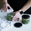 330 ml low jar with black Ø82/6 lid, 6 pcs - 8 ['low jar', ' glass jar', ' 330 ml jar', ' twist-off lid', ' jam jar', ' storage container', ' homemade preserves', ' herring jar', ' salad jar', ' dessert jar']