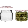 330 ml low jar with vichy check pattern Ø82/6 lid, 6 pcs - 5 ['low jar', ' glass jar', ' 330 ml jar', ' twist-off lid', ' jam jar', ' storage container', ' homemade preserves', ' herring jar', ' salad jar', ' dessert jar']