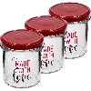 346 mL twist-off jar with a “Made With Love” print – maroon lid Ø82/6, 3 pcs - shrinkwrap pack - 2 ['printed jar', ' preserving jars', ' decorative jars', ' jar with inscription', ' decorative jar', ' jam jars', ' glass jar with screw cap', ' preserving jar with screw cap', ' TO jar', ' twist-off jar']