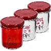 346 mL twist-off jar with a “Made With Love” print – maroon lid Ø82/6, 3 pcs - shrinkwrap pack  - 1 ['printed jar', ' preserving jars', ' decorative jars', ' jar with inscription', ' decorative jar', ' jam jars', ' glass jar with screw cap', ' preserving jar with screw cap', ' TO jar', ' twist-off jar']