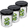 346 ml twist-off jar with a “Yum Yum” print – black lid Ø82/6, 3 pcs - cardboard box - 2 ['printed jar', ' preserving jars', ' decorative jars', ' statement jar', ' decorative jar', ' jam jars', ' glass jar with cap', ' preserving jar with cap']