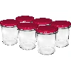 346 ml twist-off jar with burgundy lids - 6 pcs  - 1 ['set of jars', ' pickling jars', ' jam jars', ' jam jars', ' jars with screw caps', ' jars fi 82', ' jars with screw caps 6 hooks', ' jars with burgundy caps', ' for preserves', ' for preserves']
