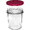 346 ml twist-off jar with burgundy lids - 6 pcs - 3 ['set of jars', ' pickling jars', ' jam jars', ' jam jars', ' jars with screw caps', ' jars fi 82', ' jars with screw caps 6 hooks', ' jars with burgundy caps', ' for preserves', ' for preserves']