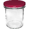346 ml twist-off jar with burgundy lids - 6 pcs - 2 ['set of jars', ' pickling jars', ' jam jars', ' jam jars', ' jars with screw caps', ' jars fi 82', ' jars with screw caps 6 hooks', ' jars with burgundy caps', ' for preserves', ' for preserves']