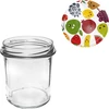 346 ml twist-off jar with coloured lids - 6 pcs - 6 ['for preserves', ' for jam', ' for fruit preserves', ' for plum jam', ' plum', ' peach', ' fruit', ' for chia dessert', ' sour cherry jam']