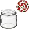 370 ml twist off jar with coloured lid fi 82/6 -6pcs - 8 ['jars', ' small jars', ' jar', ' glass jar', ' glass jars', ' jar with lid', ' jars for preserves', ' canning jars', ' jars for spices', ' jam jar', ' jar for jam', ' honey jar', ' jar for honey ']