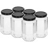 385 ml twist-off jar Ø63 with a black lid, 6 pcs  - 1 ['decorative jars', ' jars', ' jars with lids', ' jars for preserves', ' elegant jars', ' jars for jams', ' jars for preserves', ' jars for larder', ' set of jars', ' jars with lids', ' forest-in-a-jar', ' decorative jars', ' decorative jar', ' meat jar', ' jar meat', ' jarred meat']