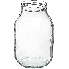 3l twist off glass jar with plastic lid Ø100 and tongs - 2 ['jar', ' glass jar', ' jar with lid', ' jar for pickled cucumbers', ' jar for cucumbers', ' liqueur jar', ' jar for liqueurs', ' jar with tongs', ' cucumber tongs', ' kitchen tongs']