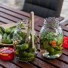 3l twist off glass jar with plastic lid Ø100 and tongs - 9 ['jar', ' glass jar', ' jar with lid', ' jar for pickled cucumbers', ' jar for cucumbers', ' liqueur jar', ' jar for liqueurs', ' jar with tongs', ' cucumber tongs', ' kitchen tongs']