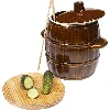 4,5 L Stoneware - barrel crock pot with lid - 3 ['barrel for cabbage', ' pickling barrel', ' pickling barrel', ' silage', ' cabbage', ' cucumber', ' for cucumber', ' stoneware', ' stoneware with lid', ' barrel with lid']