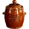 4,5 L Stoneware - barrel crock pot with water seal, embossment, lid - brown ['barrel for cabbage', ' pickling barrel', ' pickling barrel', ' silage', ' cabbage', ' cucumber', ' for cucumber', ' stoneware', ' stoneware with lid', ' barrel with lid']