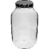 4 L jar with black screw lid Ø100  - 1 