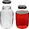4 L jar with black screw lid Ø100 - 5 