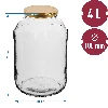 4 L twist off glass jar with golden lid Ø100 - 3 ['large jar', ' pickling jar', ' pickling jar', ' liqueur jar']