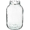 4 L twist off glass jar with plastic lid Ø100 and tongs - 2 ['jar', ' glass jar', ' jar with lid', ' jar for pickled cucumbers', ' jar for cucumbers', ' liqueur jar', ' jar for liqueurs', ' jar with tongs', ' cucumber tongs', ' kitchen tongs']