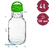 4 L twist off glass jar with plastic lid Ø100 and tongs - 6 ['jar', ' glass jar', ' jar with lid', ' jar for pickled cucumbers', ' jar for cucumbers', ' liqueur jar', ' jar for liqueurs', ' jar with tongs', ' cucumber tongs', ' kitchen tongs']