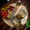 4l twist off glass jar with coloured lid Ø100 and fork or tongs - 9 ['jar', ' glass jar', ' jar with lid', ' jar for pickled cucumbers', ' jar for cucumbers', ' liqueur jar', ' jar for liqueurs', ' jar with tongs', ' cucumber tongs', ' kitchen tongs']