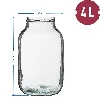 4l twist off glass jar with coloured lid Ø100 and fork or tongs - 8 ['jar', ' glass jar', ' jar with lid', ' jar for pickled cucumbers', ' jar for cucumbers', ' liqueur jar', ' jar for liqueurs', ' jar with tongs', ' cucumber tongs', ' kitchen tongs']