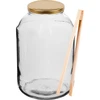 4l twist off glass jar with golden lid Ø100 and tongs  - 1 ['jar', ' glass jar', ' jar with lid', ' jar for pickled cucumbers', ' jar for cucumbers', ' liqueur jar', ' jar for liqueurs', ' jar with tongs', ' cucumber tongs', ' kitchen tongs']