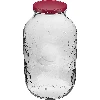 5 L jar with burgundy screw lid Ø100  - 1 