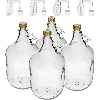 5 L Lady demijohn with a screw cap, stopper and horizontal airlock – a set of 4 pcs  - 1 ['demijohn', ' demijohn for wine', ' Lady demijohn', ' 5 L lady jeanne', ' 5 L carboy', ' container', ' carboy', ' 5L Lady bottle', ' carboy for wine', ' demijohn for moonshine.']