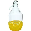 5 L swing top carboy / gallon with plastic basket "Dama"  - 1 ['for wine', ' for liqueur', ' for wine', ' for liqueur', ' wine bottle', ' wine gallon', ' for juice', ' with mechanical closure', ' glass lady', ' glass bottle']