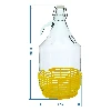 5 L swing top carboy / gallon with plastic basket "Dama" - 2 ['for wine', ' for liqueur', ' for wine', ' for liqueur', ' wine bottle', ' wine gallon', ' for juice', ' with mechanical closure', ' glass lady', ' glass bottle']