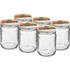500 ml twist off glass jar with coloured lid Ø82/6 - 6 pcs.  - 1 ['pickling jars', ' preserving jars', ' compote jars', ' set of preserving jars with screw caps', ' colourful screw caps']