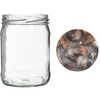 500 ml twist off glass jar with coloured lid Ø82/6 - 6 pcs. - 8 ['pickling jars', ' preserving jars', ' compote jars', ' set of preserving jars with screw caps', ' colourful screw caps']