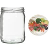 500 ml twist off glass jar with coloured lid Ø82/6 - 6 pcs. - 9 ['pickling jars', ' preserving jars', ' compote jars', ' set of preserving jars with screw caps', ' colourful screw caps']