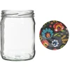 500 ml twist off glass jar with coloured lid Ø82/6 - 6 pcs. - 7 ['pickling jars', ' preserving jars', ' compote jars', ' set of preserving jars with screw caps', ' colourful screw caps']