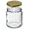 500ml twist off glass jar with golden lid Ø82/6 - 6 pcs. - 4 ['jars', ' small jars', ' jar', ' glass jar', ' glass jars', ' jar with lid', ' jars for preserves', ' canning jars', ' jars for spices', ' jam jar', ' jar for jam', ' honey jar', ' jar for honey ']