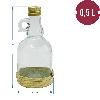 500ml wicker wrapped gallone bottle with screw cap - 2 ['alcohol bottle', ' decorated alcohol bottles', ' glass alcohol bottle', ' moonshine bottles for wedding party', ' liqueur bottle', ' vodka bottles', ' vodka bottle for wedding party', ' vodka bottle for christening party', ' vodka bottle for first communion party', ' wine bottle', ' wine bottles']