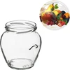 580 ml twist off glass jar with coloured lid Ø82/6 - 6 pcs. - 7 ['preserving jar', ' decorative jar', ' weki', ' compote jar', ' vegetable salad jar', ' marinated vegetable jar', ' marinated mushroom jar', ' jar with decorative cap', ' set of jars', ' 0.5 L jar']