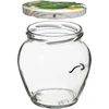 580 ml twist off glass jar with coloured lid Ø82/6 - 6 pcs. - 5 ['preserving jar', ' decorative jar', ' weki', ' compote jar', ' vegetable salad jar', ' marinated vegetable jar', ' marinated mushroom jar', ' jar with decorative cap', ' set of jars', ' 0.5 L jar']