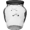580 ml twist-off jar with black lids - 6 pcs - 2 ['set of jars', ' pickling jars', ' jam jars', ' jam jar', '  jars with screw caps', ' jars fi 82', ' jars with screw caps 6 hooks', ' jars with black caps', ' for preserves', ' honey jar', ' 0', '5 L jar']