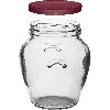 580 ml twist-off jar with burgundy lids - 6 pcs - 3 ['set of jars', ' pickling jars', ' jam jars', ' jam jar', ' jars with screw caps', ' jars fi 82', ' jars with screw caps 6 hooks', ' jars with burgundy caps', ' for preserves', ' Honey jar', '']