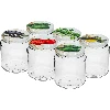 580 ml twist-off jar with colour lid Ø82/6, 6 pcs - 2 ['jars', ' jar', ' set of jars', ' containers', ' glass containers', ' storage jars', ' kitchen jars', ' glass jars', ' jars with metal lid', ' jar for food storage', ' jars for preserves', ' jars for herbs', ' jars for coffee', ' jars for tea', ' dishwasher-safe jars', ' glass jar', ' jar with lid', ' set of jars', ' jars for jams']